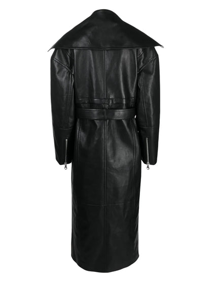 Marielle Leather Biker Coat
