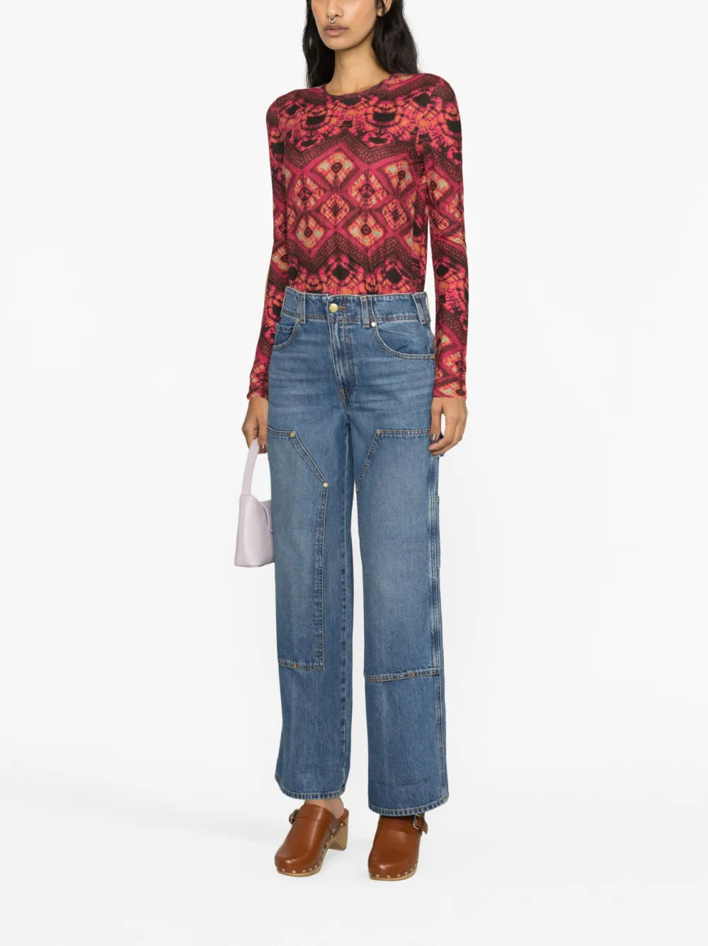 Abstract-Print Cotton T-Shirt