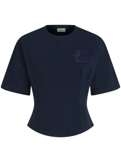 Pegaso-Appliqué Cotton T-Shirt