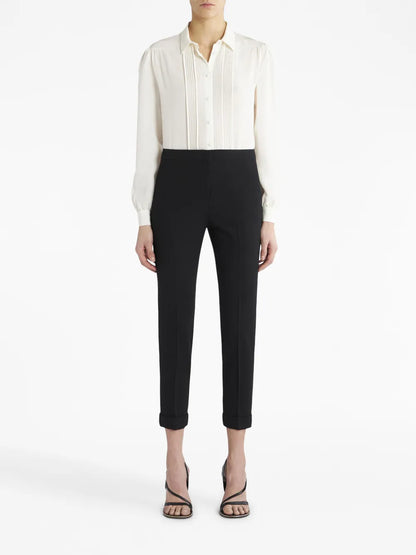 Cropped Jacquard Trousers