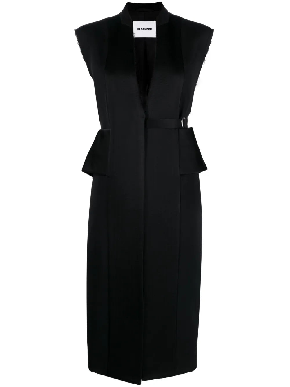 Knee-Length Belted Vest