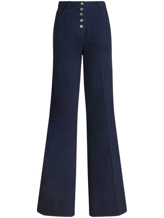 High-Waited Flared Jeans