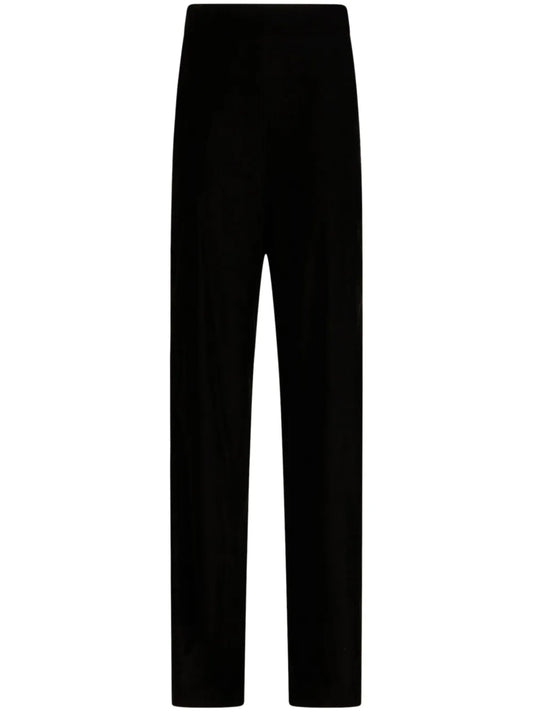 Velvet Straight-Leg Trousers