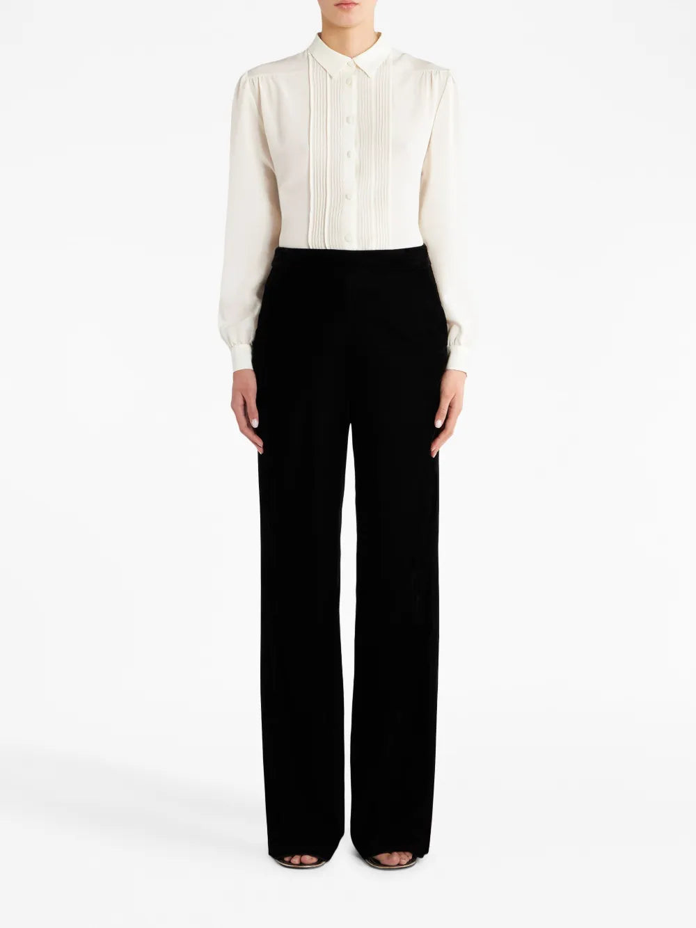 Velvet Straight-Leg Trousers