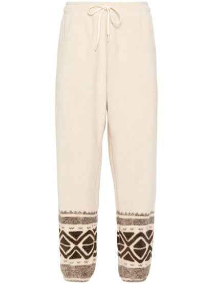 Faux-Shearling Track Pants