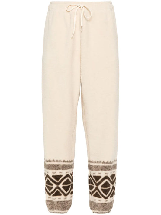 Faux-Shearling Track Pants