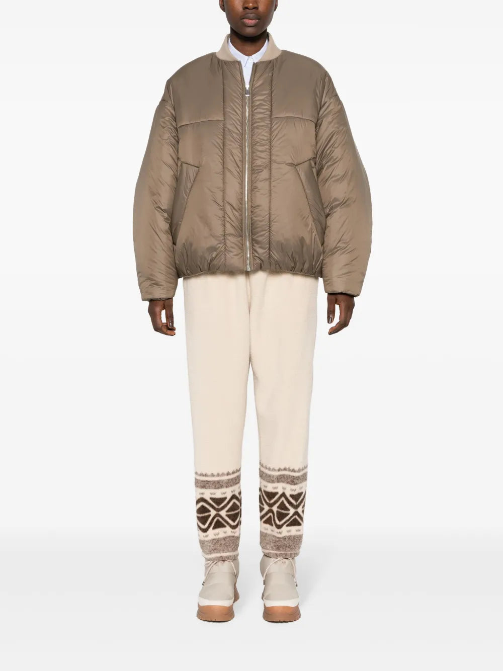 Faux-Shearling Track Pants