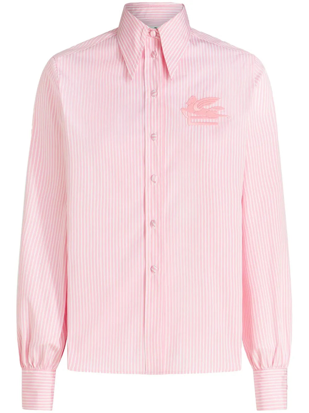 Logo-Embroidered Striped Cotton Shirt