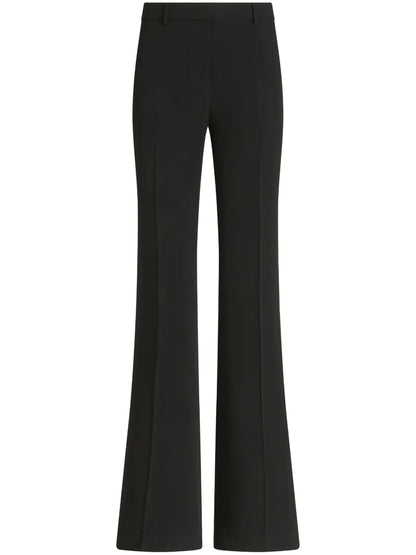 Mid-Rise Flared Trousers