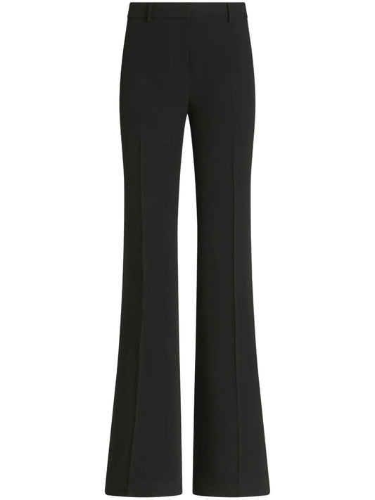 Mid-Rise Flared Trousers