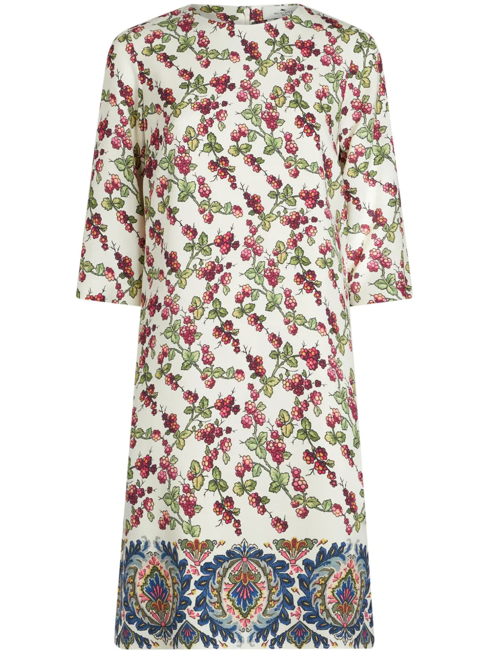 Berry-Print Shift Minidress