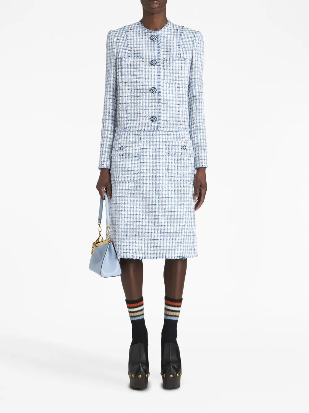 Round-Neck Tweed Jacket