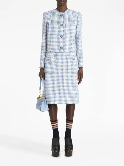 Round-Neck Tweed Jacket