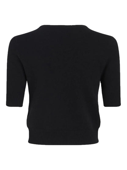 Paisley-Print Panelled Knitted Top