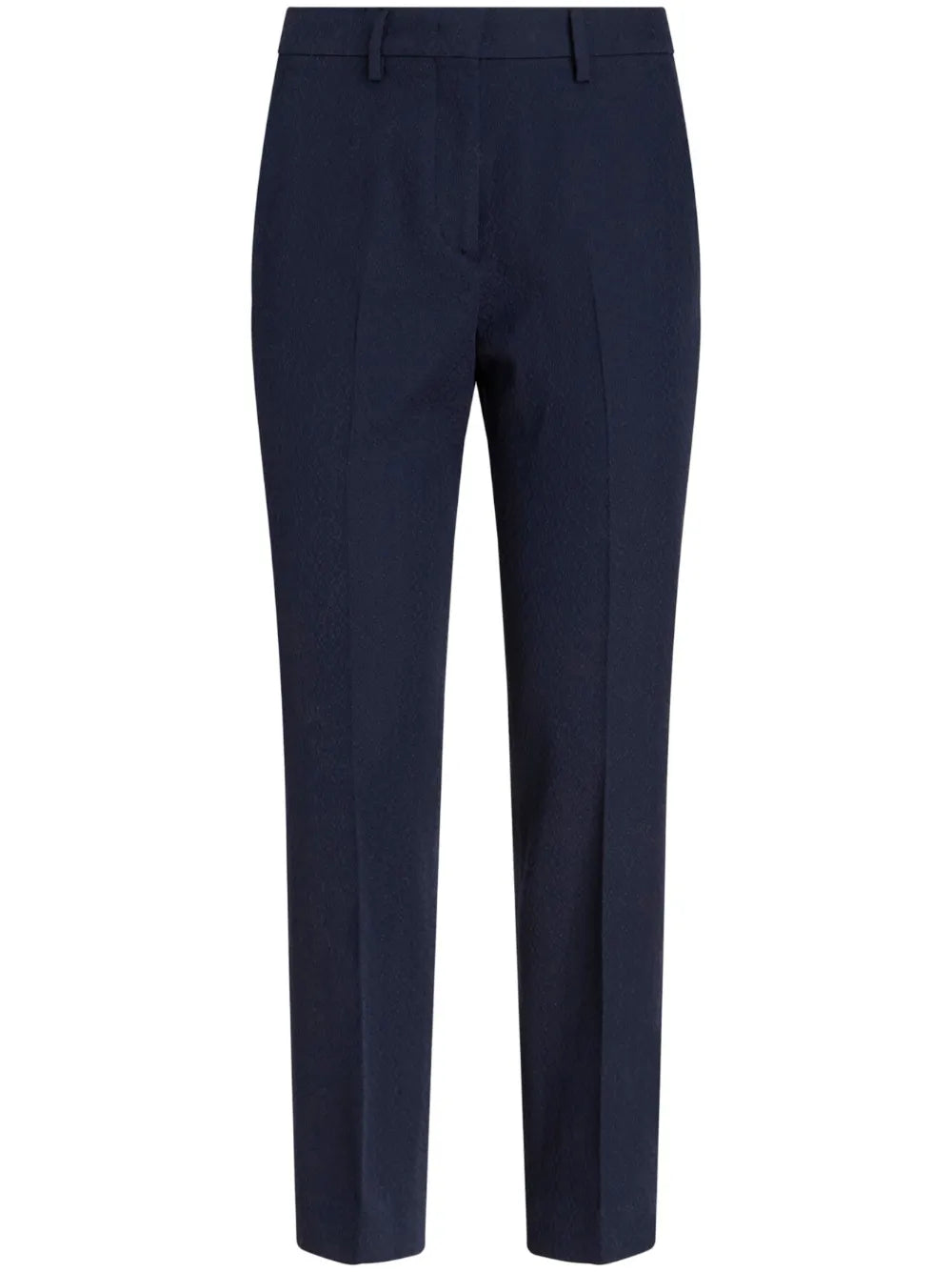 Tapered-Leg Mid-Waist Trousers