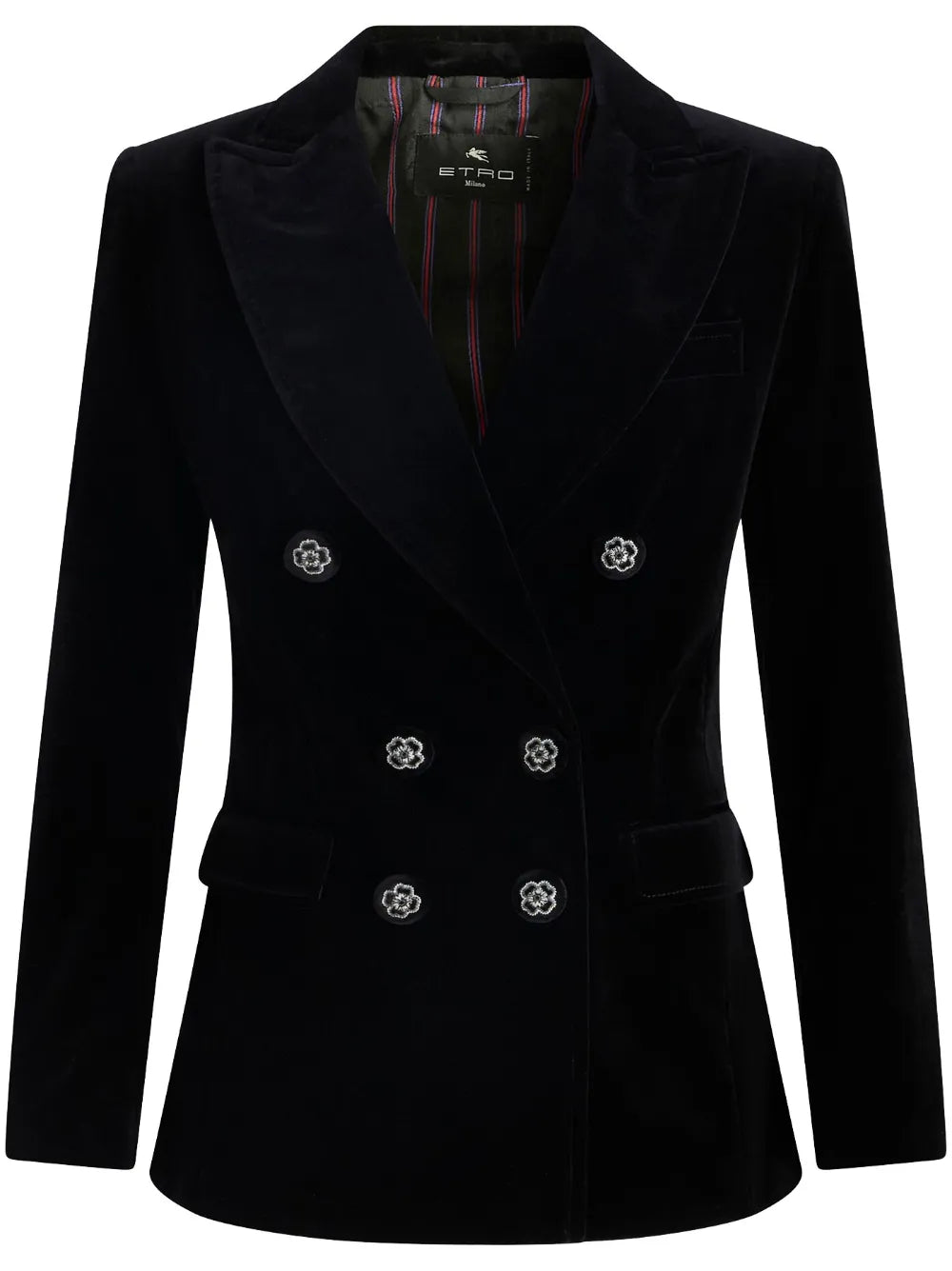 Double-Breasted Velvet Blazer