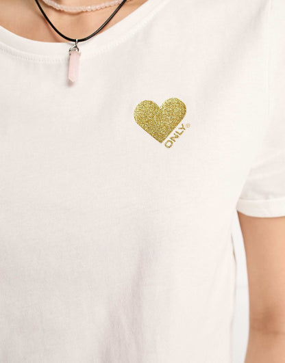 Heart Motif T-Shirt