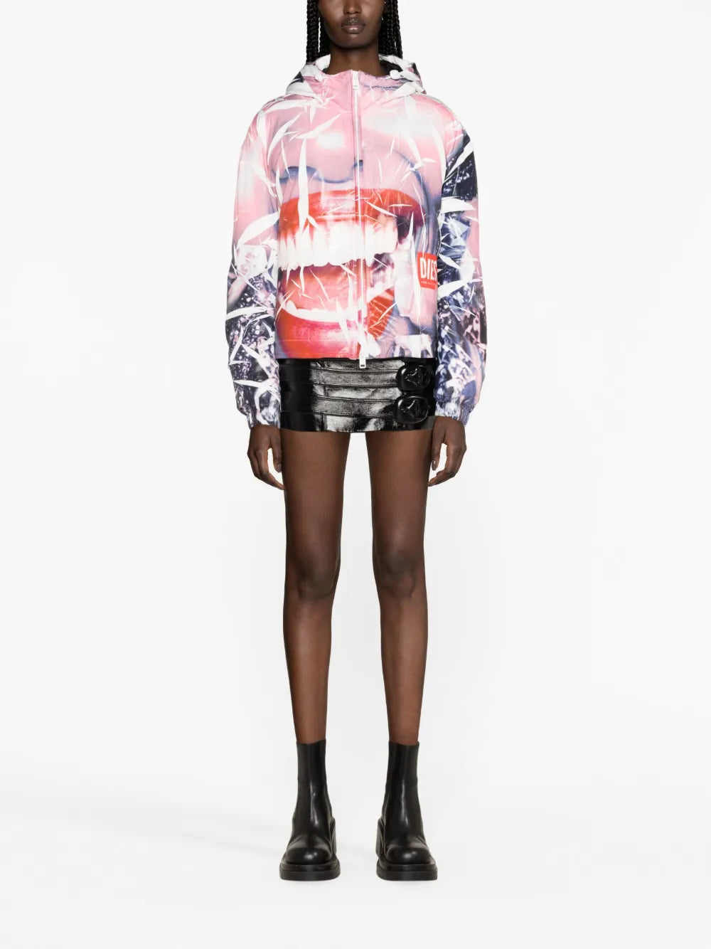 Smiley Face-Print Jacket