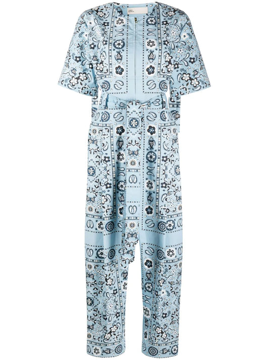 Pisces Dream-Print Cotton Jumpsuit