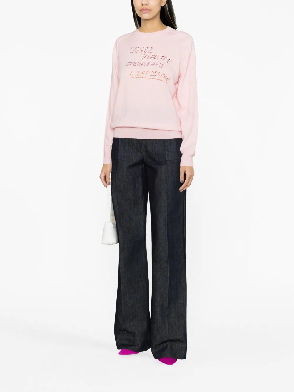 Rhinestone-Embellished Jumper