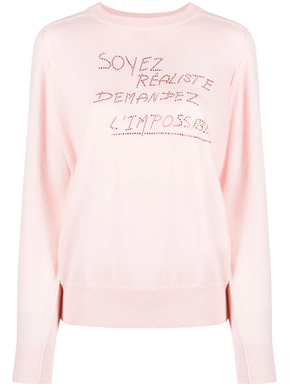 Rhinestone-Embellished Jumper