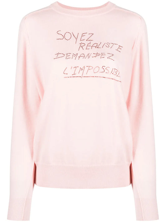 Rhinestone-Embellished Jumper
