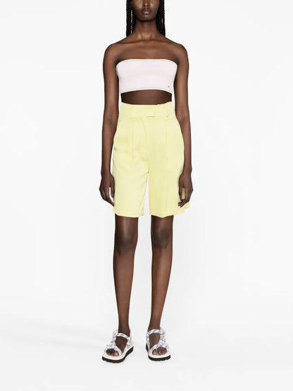 Contrasting-Border Bandeau Knitted Top