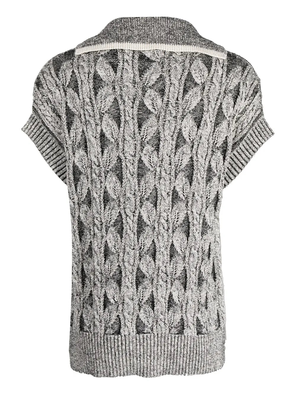 Chunky-Knit V-Neck Top