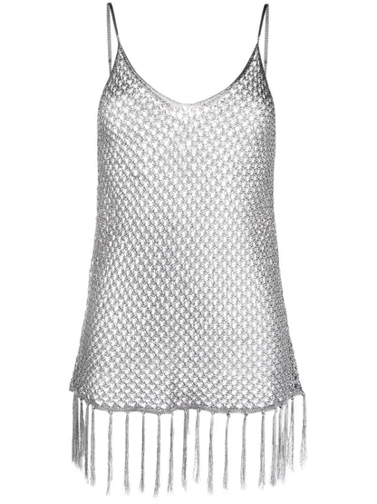 Taselled Crochet Top