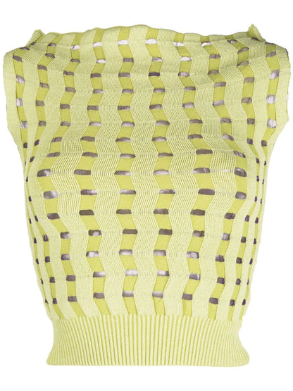 Cut-Out Knitted Cropped Top