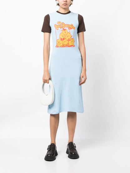 Graphic-Print Cotton Dress