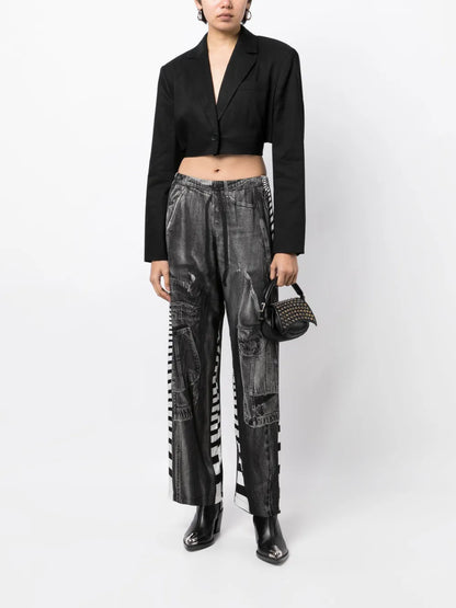 Eye-Catching Graphic-Print Track Pants