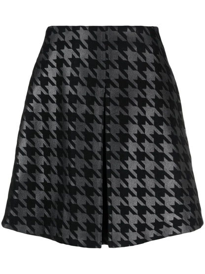 Houndstooth Pattern Miniskirt