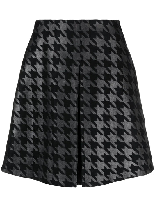 Houndstooth Pattern Miniskirt