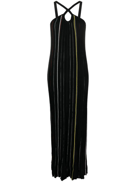 Striped Knitted Maxi Dress