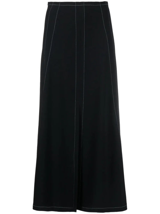Front-Slit Midi Skirt