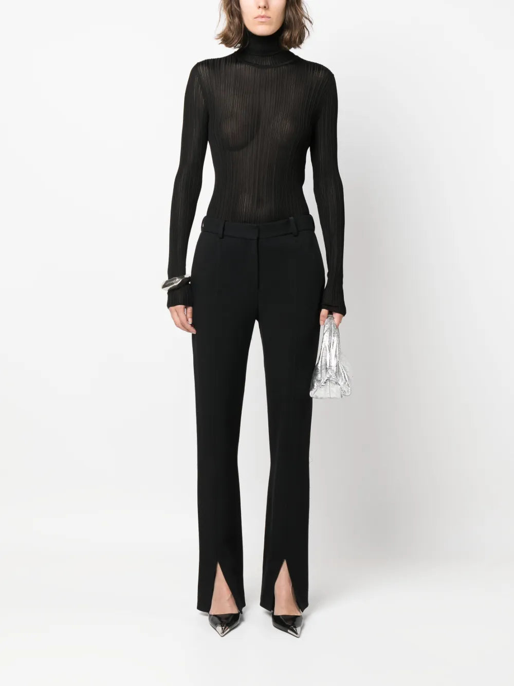 Roll-Neck Ribbed-Knit Jumper