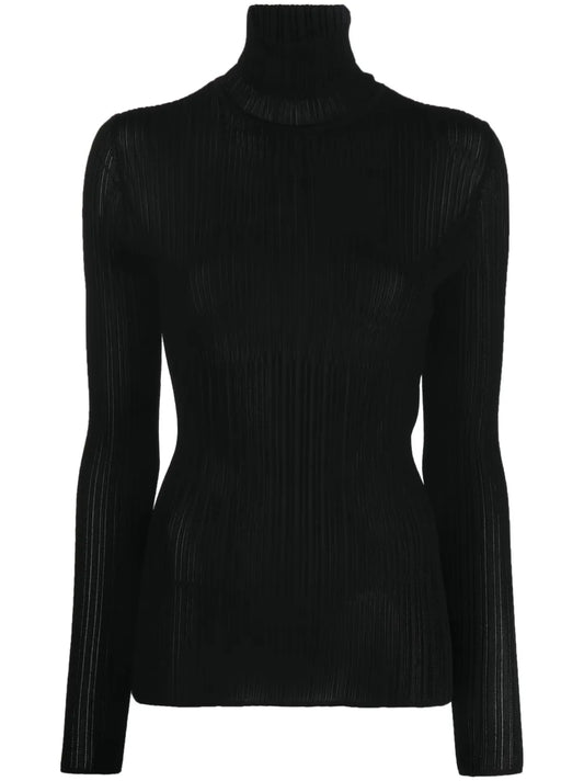 Roll-Neck Ribbed-Knit Jumper