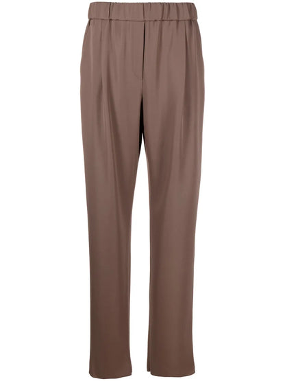 Pleated High-Waist Trousers