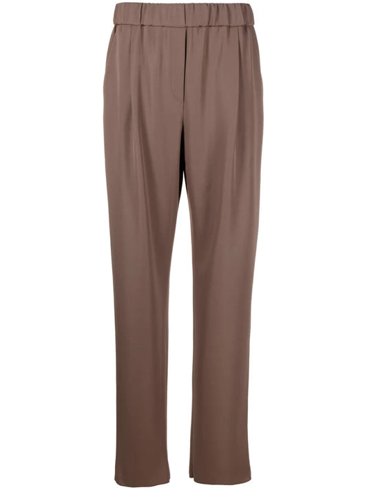 Pleated High-Waist Trousers