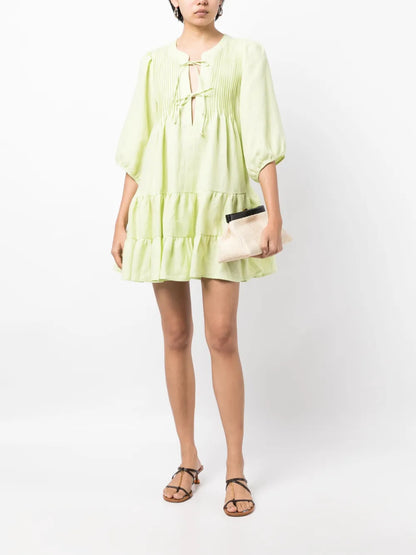Katja Linen Tiered Dress