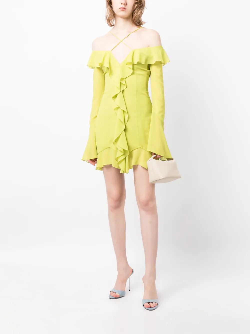 Selia Ruffled Chiffon Mini Dress