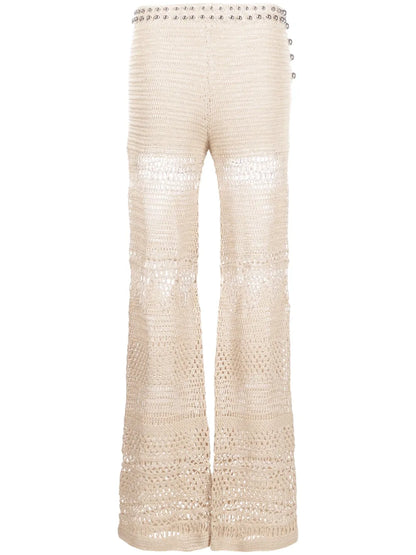 High-Waisted Knitted Trousers