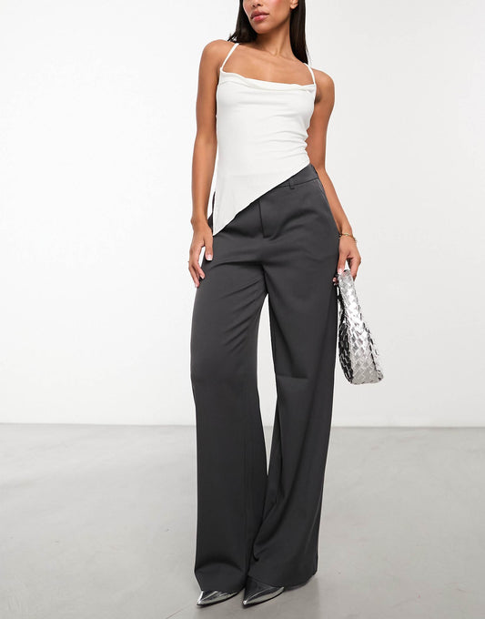 Mid Rise Pull On Smart Trousers