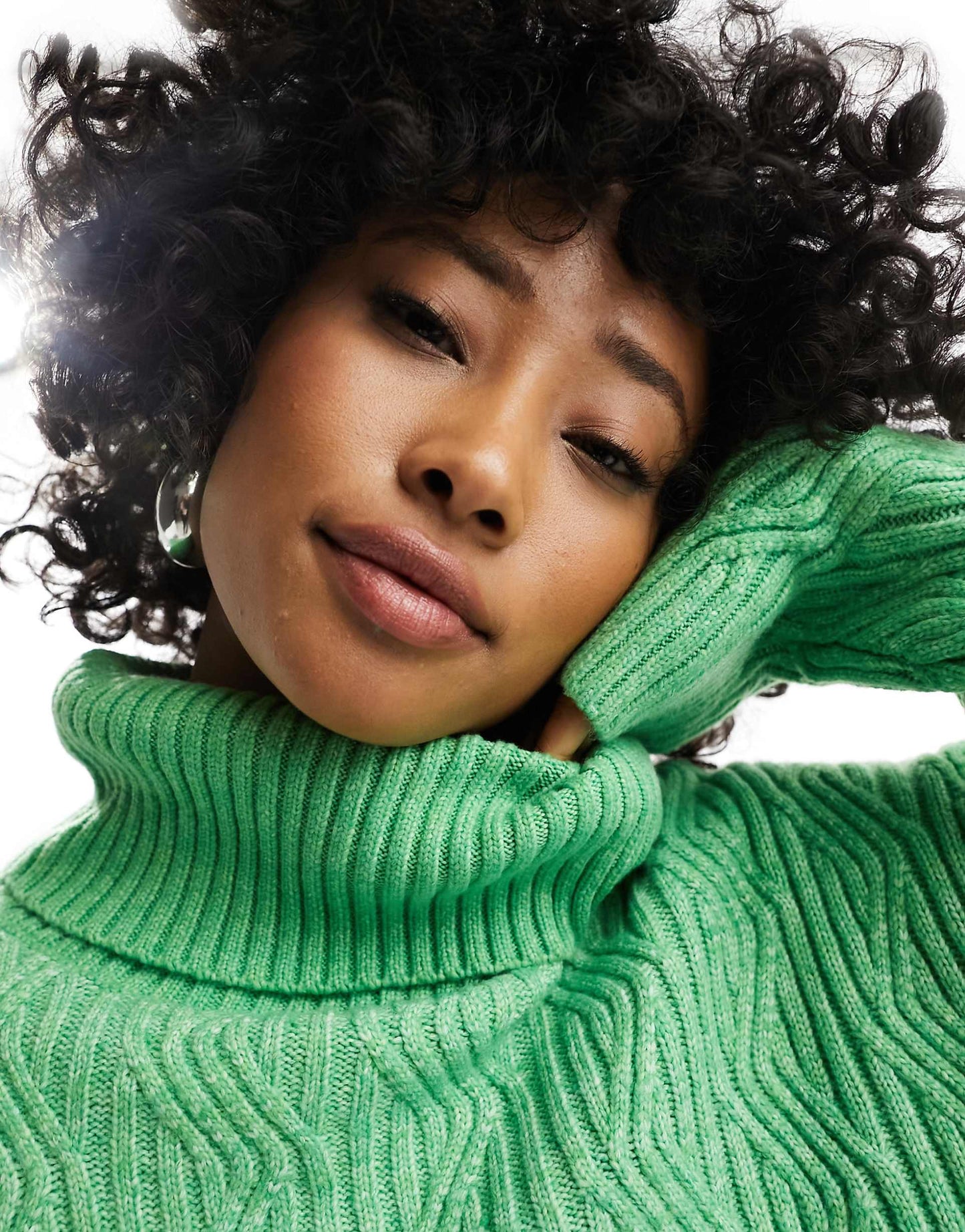 Chunky Funnel Neck Oversized Jumper