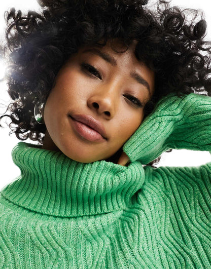 Chunky Funnel Neck Oversized Jumper