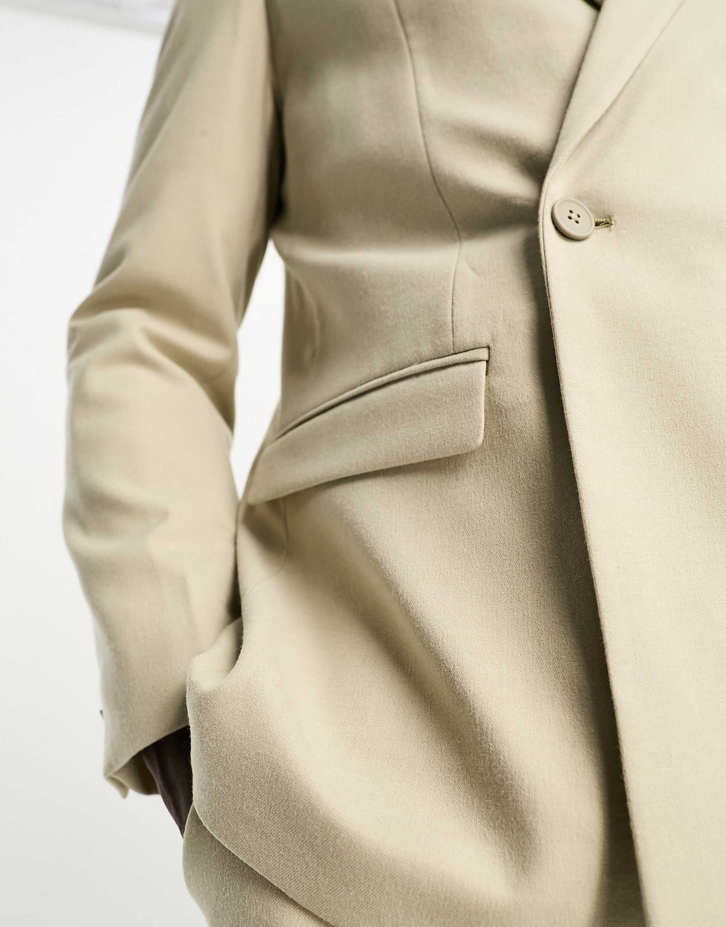 Double Breasted Skim Suit Jacket