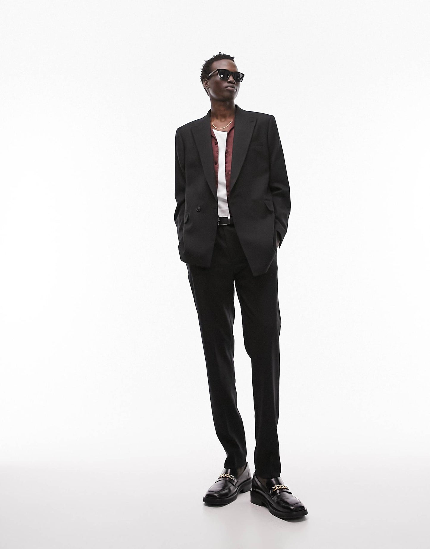 Slim Warm Handle Wrap Suit Jacket