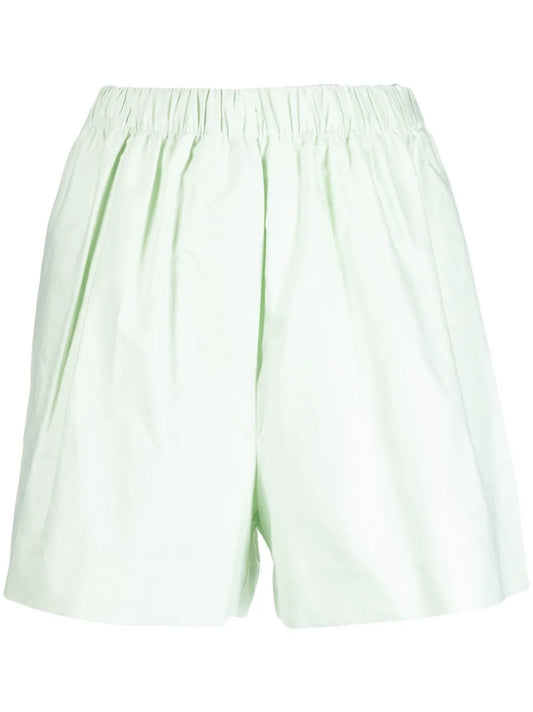 Wide-Leg Cotton Shorts