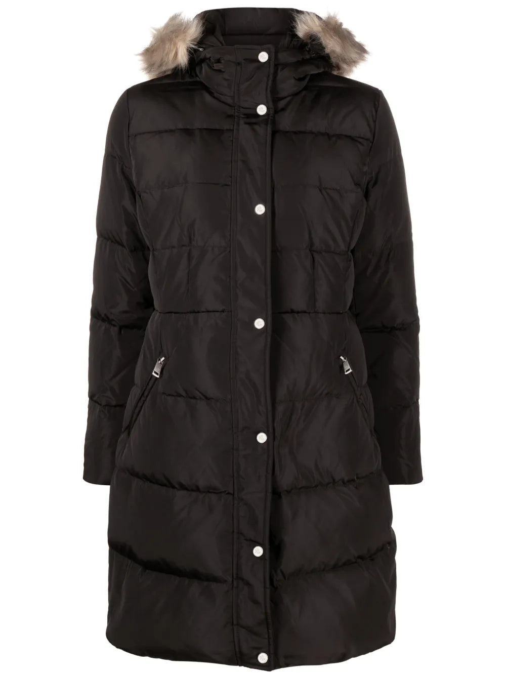 Faux-Fur Trim Quilted Coat